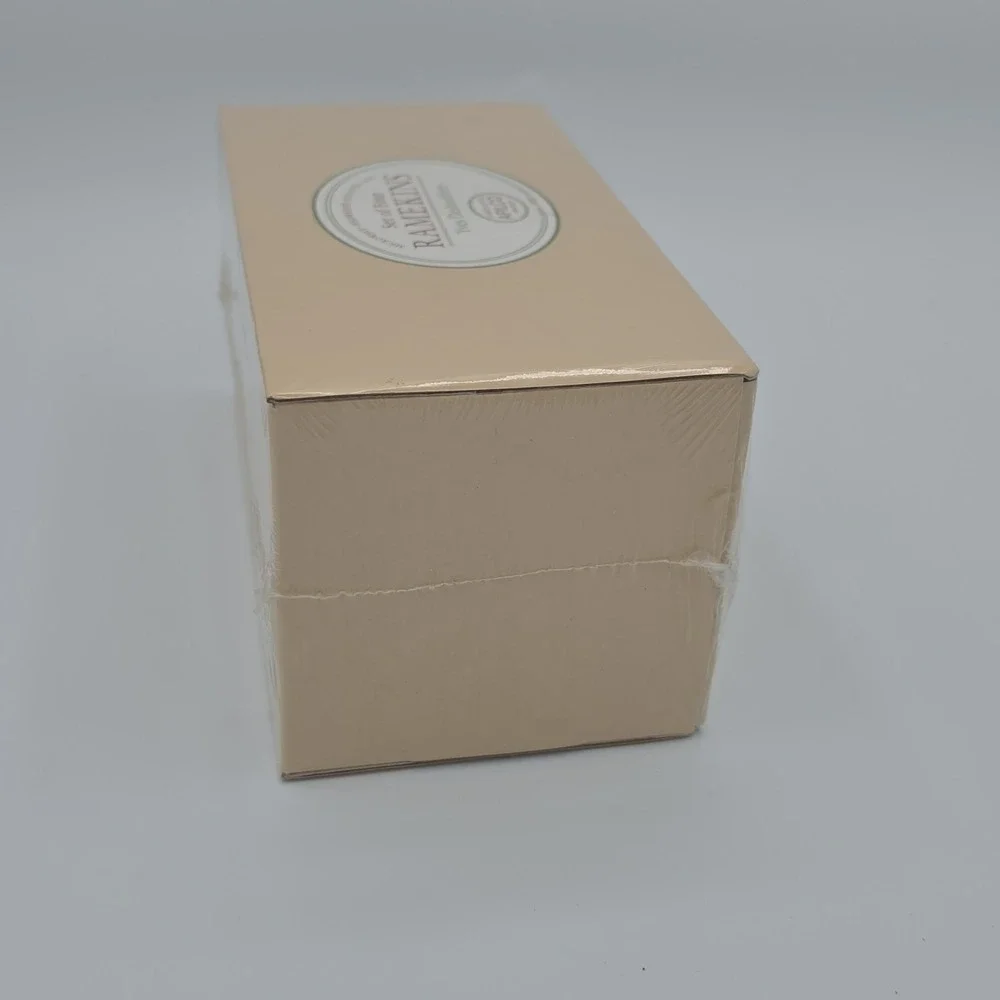 Williams Sonoma White Apilco Ramekins in a Boxed Set of 4 French White Porcelain